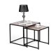 ModernHome industrinio stiliaus kavos staliukų rinkinys (2 vnt.), modelis 139698
