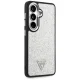 Guess Fixed Glitter Triangle MagSafe Case for Samsung Galaxy S26, Silver