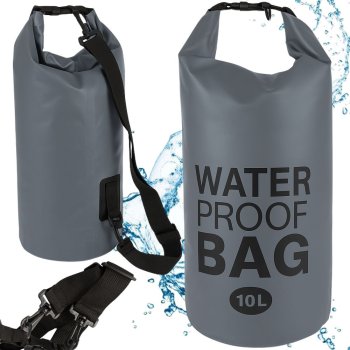 Waterproof Dry Bag / Backpack 10L, Grey