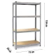 Metalinės sandėliavimo lentynos Plonos PL-700, 2 vnt., 150 x 75 x 30 cm