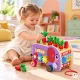 ECOTOYS medinis edukacinis veiklos centras drambliukas 8in1 su ksilofonu ir rūšiuokle