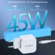 „Choetech“ 45W GaN USB-C įkroviklis su PD, QC 3.0 ir PPS, baltas