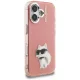 Karl Lagerfeld IML Aquarelle Choupette & Logo dėklas iPhone 16, rožinis