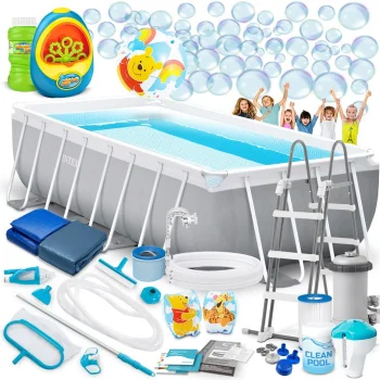 Intex 26792 Rectangular Frame Garden Pool 488 x 244 x 107 cm Set with Pump