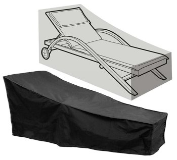 Waterproof Garden Sun Lounger Cover, 210x80x75 cm, Black