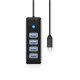 USB koncentratorius Orico PW4U-C3, 4x USB-A 3.0, 1.8 m, juodas