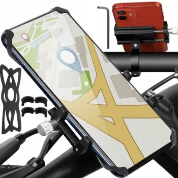 GUB G85 dviračių ir motociklų telefono laikiklis, juodas