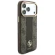 Guess 4G Stripe Round and Classic Logos MagSafe dėklas iPhone 17 Pro Max / 18 Pro Max, rudas