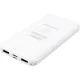 Išorinė baterija 10000 mAh, USB Type-C, 2x USB, balta