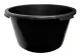Apvalus plastikinis konteineris 45 l, juodas