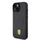 Ferrari iPhone 15 Case Carbon Metal Logo MagSafe, Black