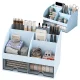 Desk Organizer for Cosmetics and Small Items, 2 Drawers, Blue