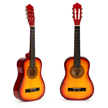 ECOTOYS didelė medinė klasikinė gitara vaikams, 6 stygų