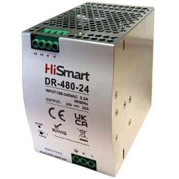Maitinimo šaltinis ant DIN bėgelio 24V 20A 480W