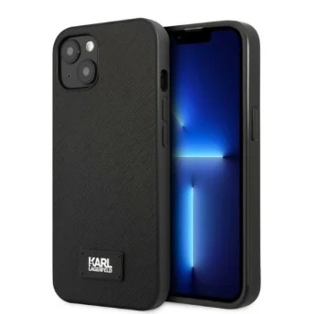 Dėklas Karl Lagerfeld KLHCP13MSFMP2K iPhone 13 6.1" Saffiano Plaque, juodas