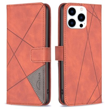 Atverčiamas dėklas Apple iPhone 14 Pro, ruda