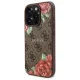 Guess dėklas iPhone 16 Pro Max telefonui 4G Flowers Print MagSafe, rudas