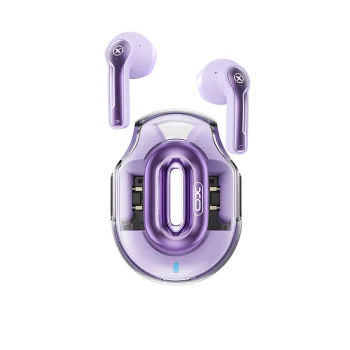 Belaidės ausinės XO X43 TWS Bluetooth 5.4, violetinės