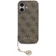 Guess iPhone 17 dėklas 4G Charms Collection MagSafe, rudas
