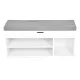 ModernHome WYJ-249 batų spintelė su suoliuku ir 3 lentynomis, balta