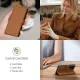 Tech-Protect Wallet atverčiamas dėklas iPhone 16e / 17e, rudas