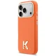 Karl Lagerfeld dėklas iPhone 17 Pro, MagSafe, oranžinis