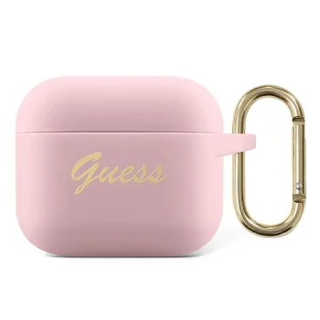 Guess GUA3SSSI Silicone Vintage Case for Apple AirPods 3, Pink