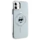Karl Lagerfeld IML Metal Choupette Head MagSafe iPhone 11 / Xr dėklas, baltas