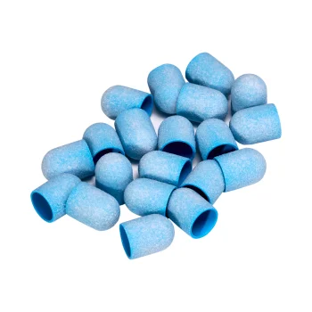 Exo Blue Abrasive Caps 13 mm, Grit 150, 20 Pcs