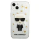 Karl Lagerfeld Flower Ikonik Karl dėklas Apple iPhone 13 mini, skaidrus
