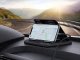 Automobilinis telefono laikiklis ant prietaisų skydelio su skydeliu nuo saulės