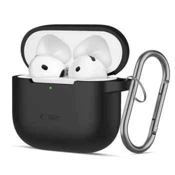 Tech-Protect Silicone Hook Case for AirPods 4 Black