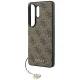 Guess 4G Classic Logo Charm MagSafe dėklas skirtas Samsung Galaxy S26 Ultra, rudas