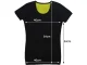 Women\'s Neoprene Fitness T-Shirt with Short Sleeves, Black, Size M