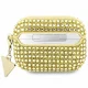 „Guess AirPods Pro“ dėklas „Rhinestone Triangle“, auksinis