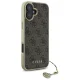 Guess dėklas iPhone 16 telefonui iš 4G Charms Collection, rudas