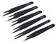 Tweezers Set, Straight and Angled, 6 Pcs