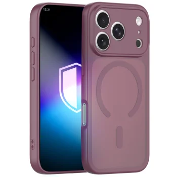 Dėklas 3mk Misty MagCase Deep Cherry skirtas iPhone 17 Pro / iPhone 18 Pro, bordo