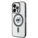 Karl Lagerfeld dėklas iPhone 15 Pro telefonui IML Choupette\'s Head MagSafe, skaidrus