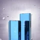 Atverčiamasis dėklas Clear View Case telefonui Samsung Galaxy A73 su stovo funkcija, juodas