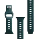 3mk silikoninis laikrodžio dirželis Apple Watch 42 / 44 / 45 / 49 mm, žalias