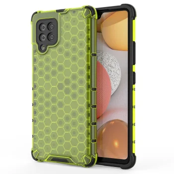 Dėklas Samsung Galaxy A42 5G Honeycomb Case su TPU rėmeliu, žalias