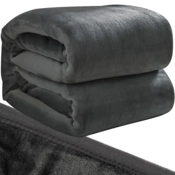 Ruhhy 00022695 Soft and Thick Blanket 160x200 cm, Grey