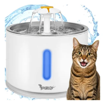 Purlov Automatic Pet Water Fountain for Dogs and Cats, 2.4L