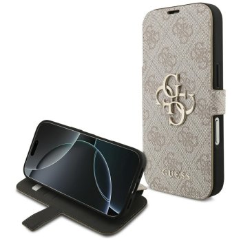 Guess iPhone 17 Pro Wallet Case Book 4G Metal Logo, Pink