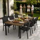 Multigarden Didelis sodo stalas 180x90 cm, rudas