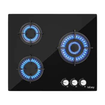 Dujinė kaitlentė IsEasy MGBG-603, 3 degikliai, juoda