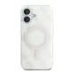 Guess dėklas iPhone 16 Plus telefonui IML 4G Background MagSafe, baltas