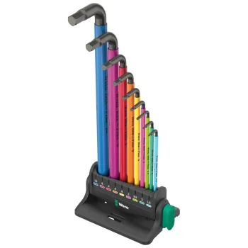 Šešiakampių raktų rinkinys Wera 950/9 Hex-Plus Multicolour 3, 9 dalių