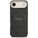 Guess dėklas iPhone 17 Air telefonui 4G PU Classic Logo MagSafe, juodas